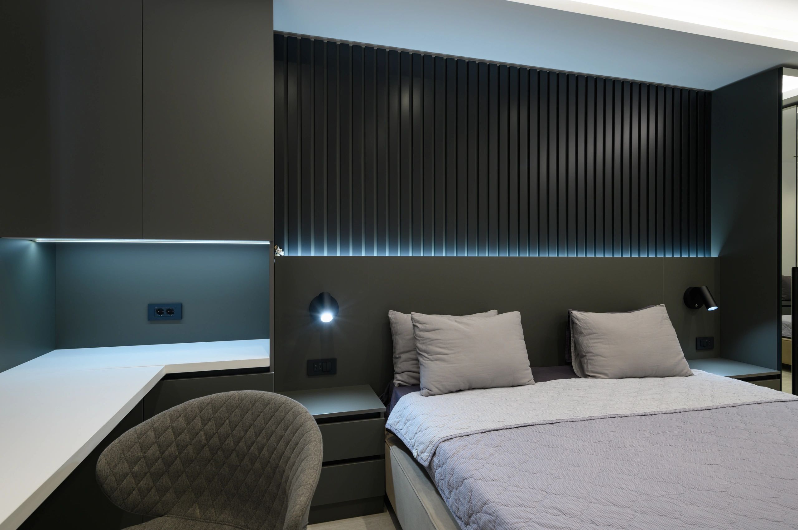 Luxury bedroom maintained through routine housekeeping