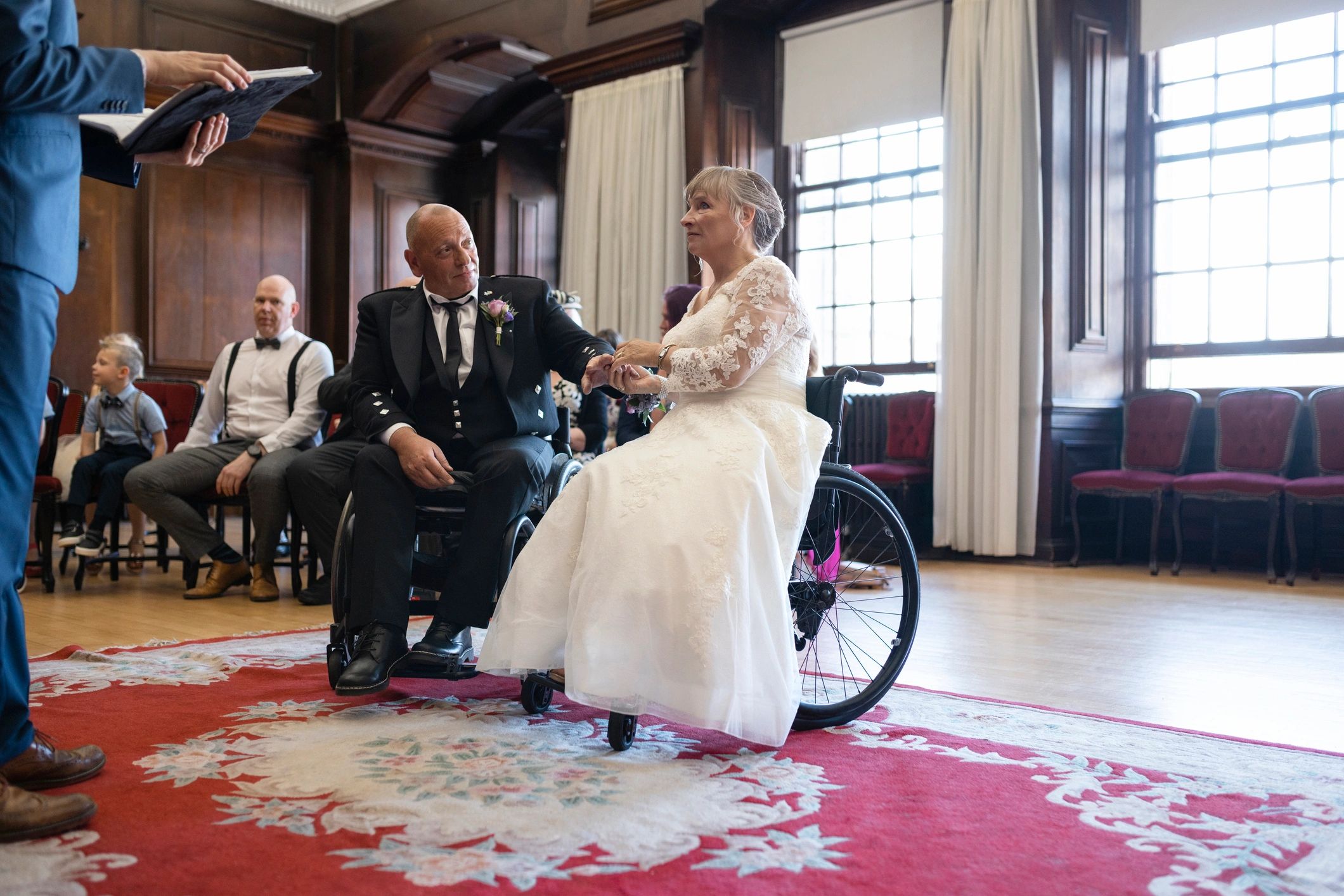 Couple exchanging vows during a wedding ceremony