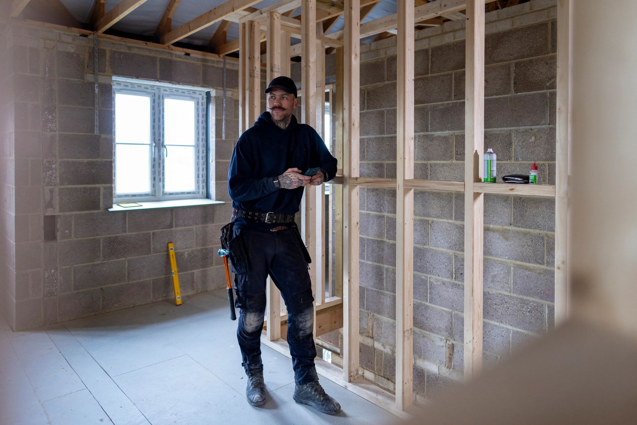 Property professional performing an inspection