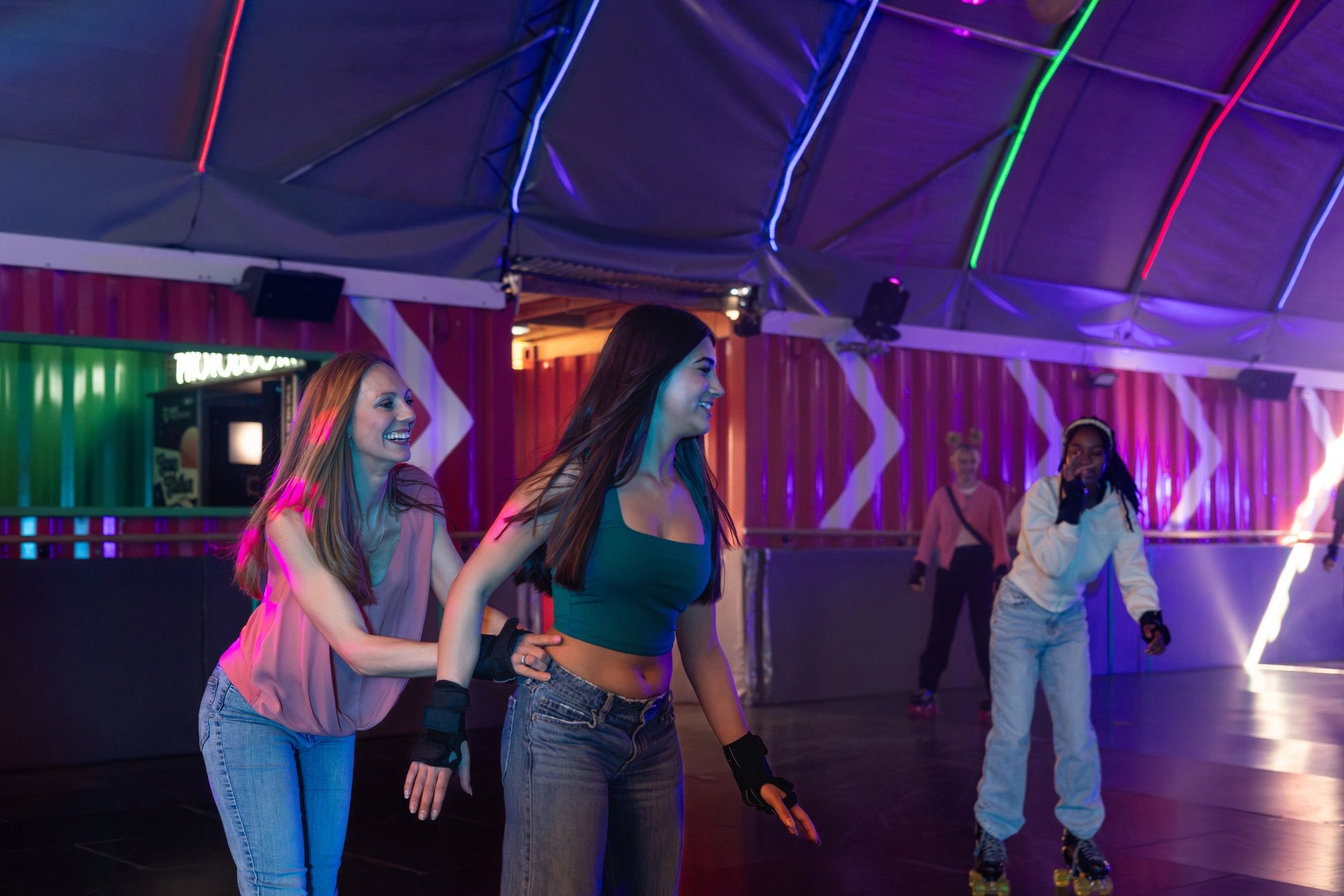 Guests celebrating together at a lively private event